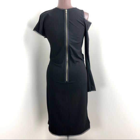 Christina Makowsky Black One Sleeve Dress - Picture 4 of 6